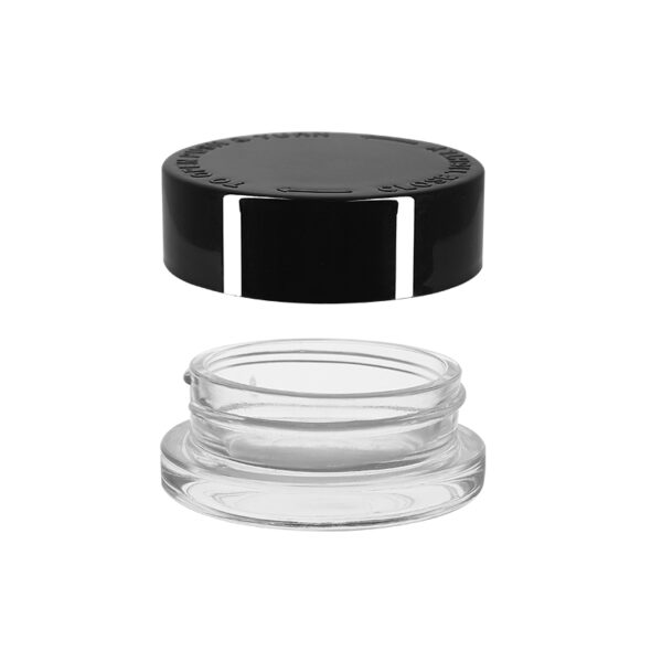 15 ML Clear Leak Proof Glass Concentrate Jar with Child Resistant Caps 5 15 ML Clear Leak Proof Glass Concentrate Jar with Child Resistant Caps