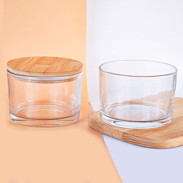 High Quality Large Volume 18oz 530ml Round Empty Clear Glass Candle Jar 9 High Quality Large Volume 18oz 530ml Round Empty Clear Glass Candle Jar