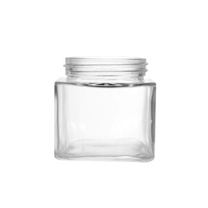 4 oz Clear Glass Square Jars with CR Caps