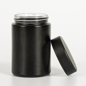5 oz Airtight Black Cannabis Glass Jar with CR Cap
