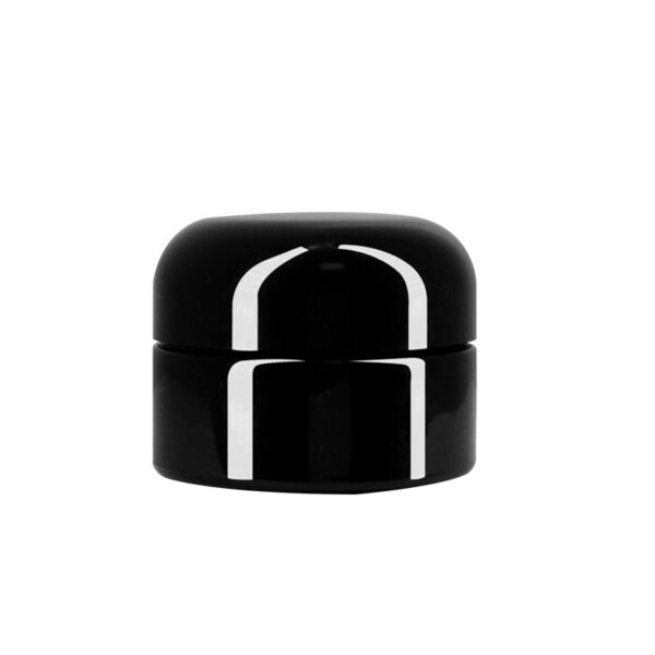 22 ml Premium Wholesale Glossy Black Glass Cream Jars 5 22 ml Premium Wholesale Glossy Black Glass Cream Jars