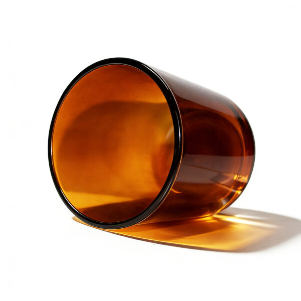 10oz 300ml rounded bottom Transparent Amber glass candle container 6 10oz 300ml rounded bottom Transparent Amber glass candle container