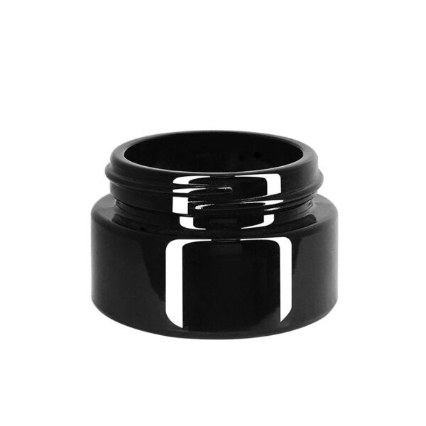 22 ml Premium Wholesale Glossy Black Glass Cream Jars 6 22 ml Premium Wholesale Glossy Black Glass Cream Jars