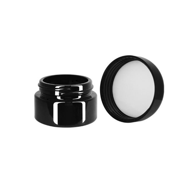 22 ml Premium Wholesale Glossy Black Glass Cream Jars 7 22 ml Premium Wholesale Glossy Black Glass Cream Jars