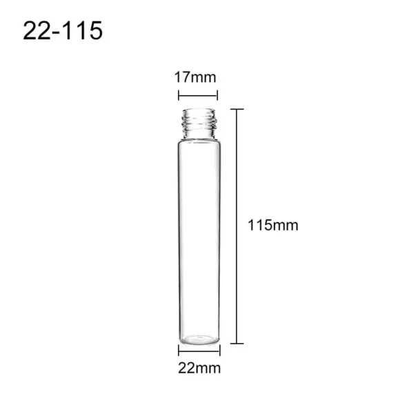 Custom Design 22*115 mm Clear Glass Tube with Child Resistant Cap 9 Custom Design 22*115 mm Clear Glass Tube with Child Resistant Cap