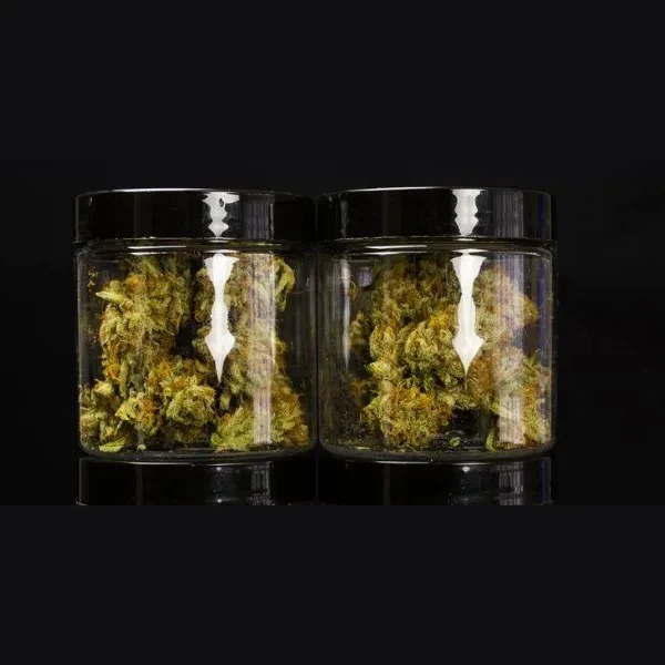High-barrier cannabis flower packaging with child-resistant Mylar pouches that protect against air, light, and moisture.