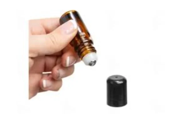 3 ml Amber Glass Roller Bottles with Lid 8 3 ml Amber Glass Roller Bottles with Lid