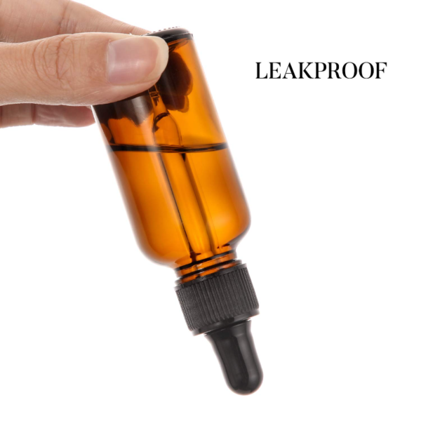 15ml Amber Glass Round Bottles with Black Bulb Glass Dropper 5 15ml Amber Glass Round Bottles with Black Bulb Glass Dropper