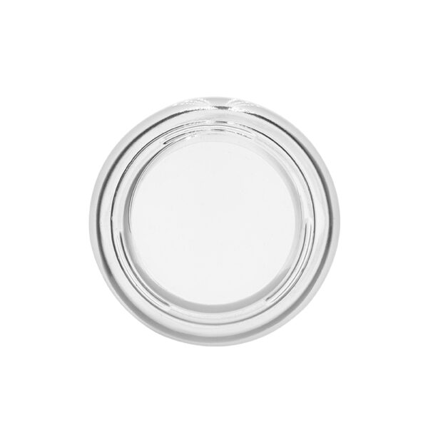 5oz Clear Cannabis Glass Jar with White Dome Child Resistant Capable Cap 10 5oz Clear Cannabis Glass Jar with White Dome Child Resistant Capable Cap