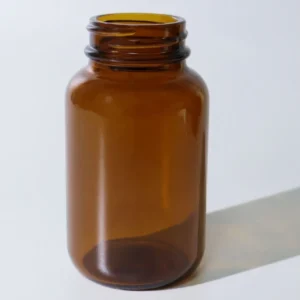 120cc Amber Round Glass Pill Bottle