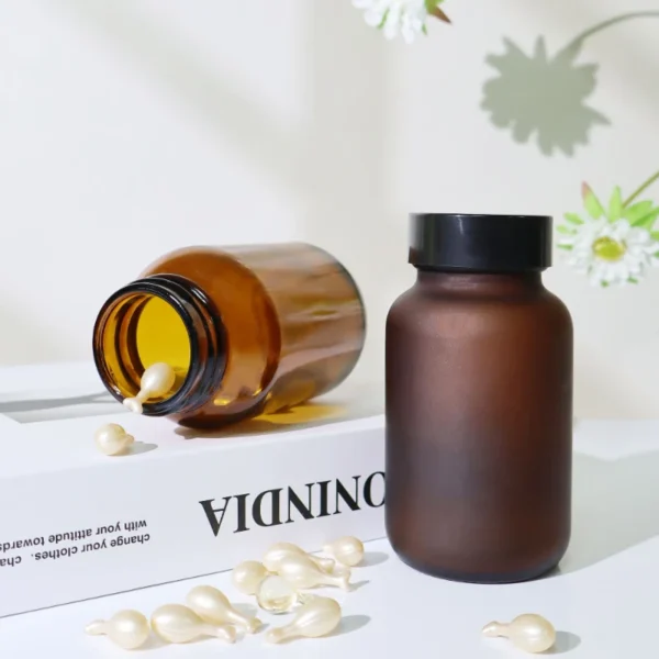 120cc Amber Round Glass Pill Bottle 7 120cc Amber Round Glass Pill Bottle