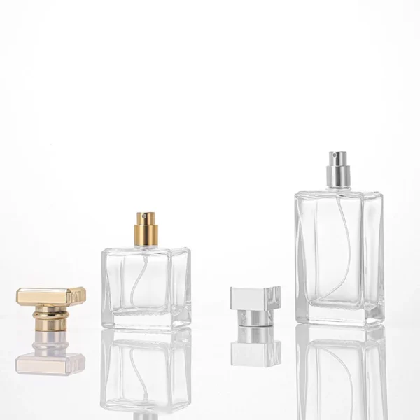 50ml 100ml High Clarity Luxury Glass Perfume Bottles with Metal Cap & Gift Box | Custom Fragrance Packaging Wholesale