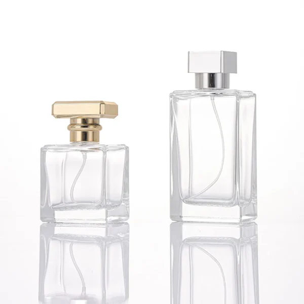 50ml 100ml High Clarity Luxury Glass Perfume Bottles with Metal Cap & Gift Box | Custom Fragrance Packaging Wholesale
