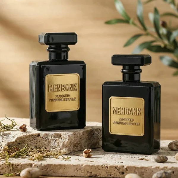 20ml 30ml 50ml 100ml Classic Black Luxury Glass Perfume Bottles for Men | Empty Cologne Bottles for Custom Fragrance Packaging