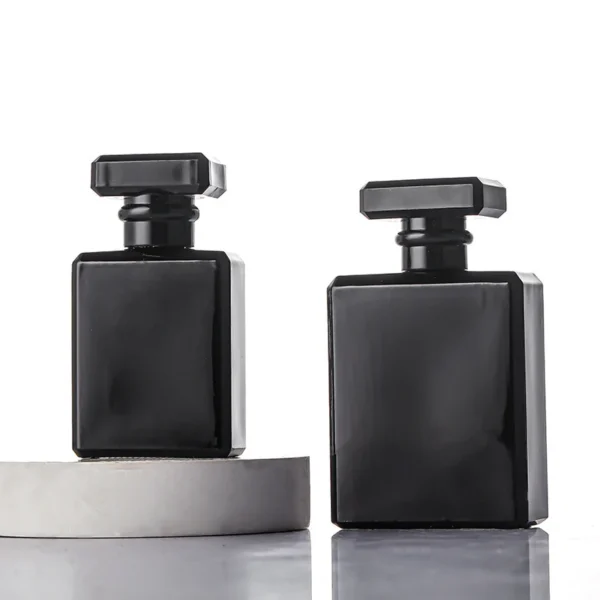 20ml 30ml 50ml 100ml Classic Black Luxury Glass Perfume Bottles for Men | Empty Cologne Bottles for Custom Fragrance Packaging