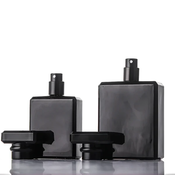 20ml 30ml 50ml 100ml Classic Black Luxury Glass Perfume Bottles for Men | Empty Cologne Bottles for Custom Fragrance Packaging