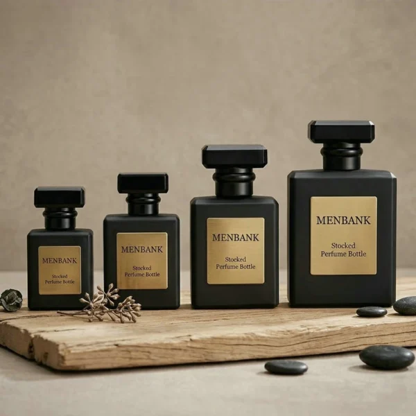 20ml 30ml 50ml 100ml Classic Black Luxury Glass Perfume Bottles for Men | Empty Cologne Bottles for Custom Fragrance Packaging