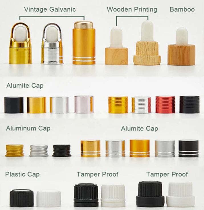 Essential oil glass bottle cap accessories