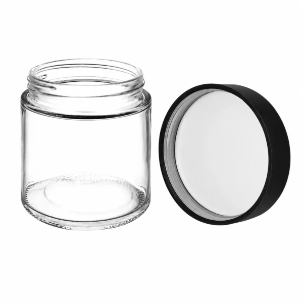 8oz Cannabis Glass Jar with childproof lid 6 14g Glass Cannabis Jar