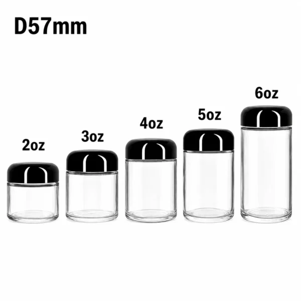 3OZ Child Resistant Glass Jar with Water Transer Cap