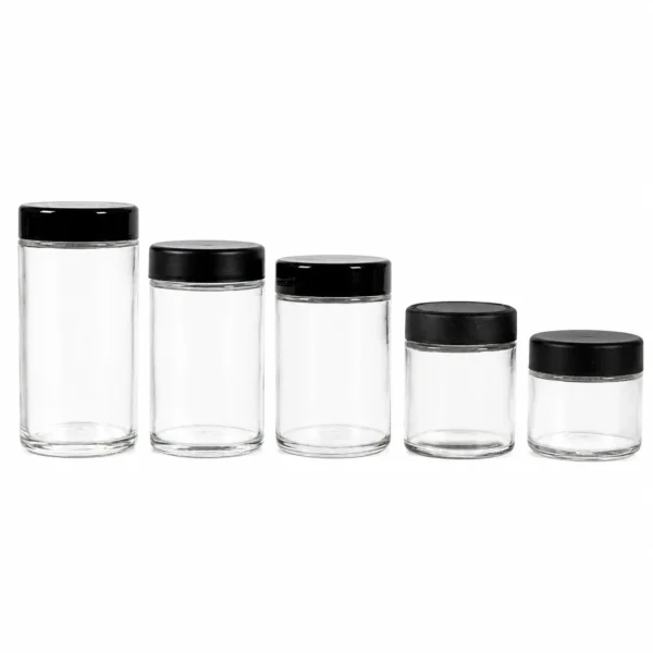 3OZ Child Resistant Glass Jar with Water Transer Cap